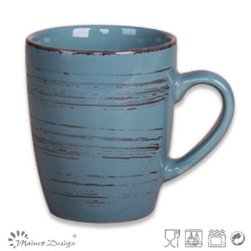 12oz Ceramic Mug with Brown Brush Classical Cheap Price